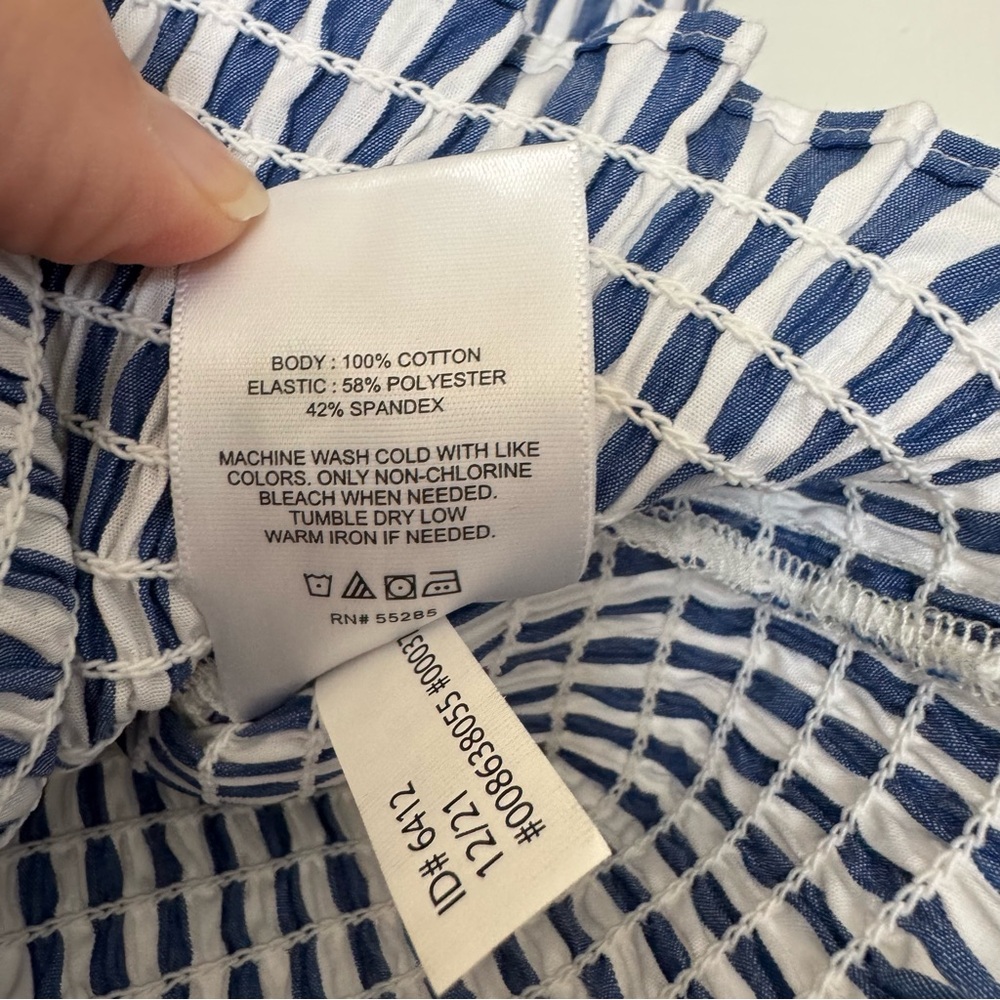 Express Striped Ruched Crop Top - Picture 6 of 6